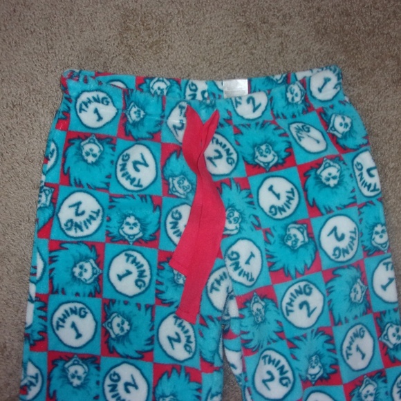 Dr.Seuss Thing 1 🔵 Thing 2 🔴 Pajama Pants - Picture 2 of 3